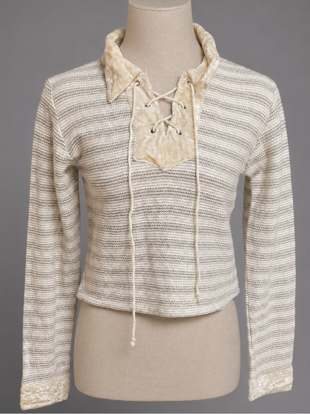 Papillon Cropped Sleeve Tie Next Sweater Top S